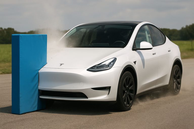 Το νέο τσιπ AI της Tesla αφήνει το Model Y στη σκόνη: Σοκαριστική δοκιμή 'ψεύτικου τοίχου' αποκαλύπτει το μέλλον των αυτόνομων αυτοκινήτων.