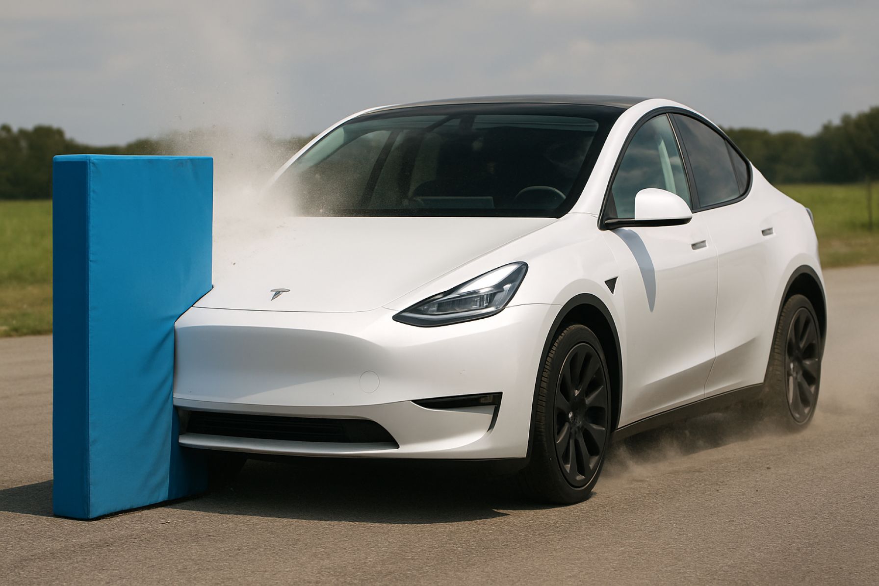 Tesla’s New AI Chip Leaves Model Y in the Dust: Shocking ‘Fake Wall’ Test Exposes The Future of Self-Driving Cars